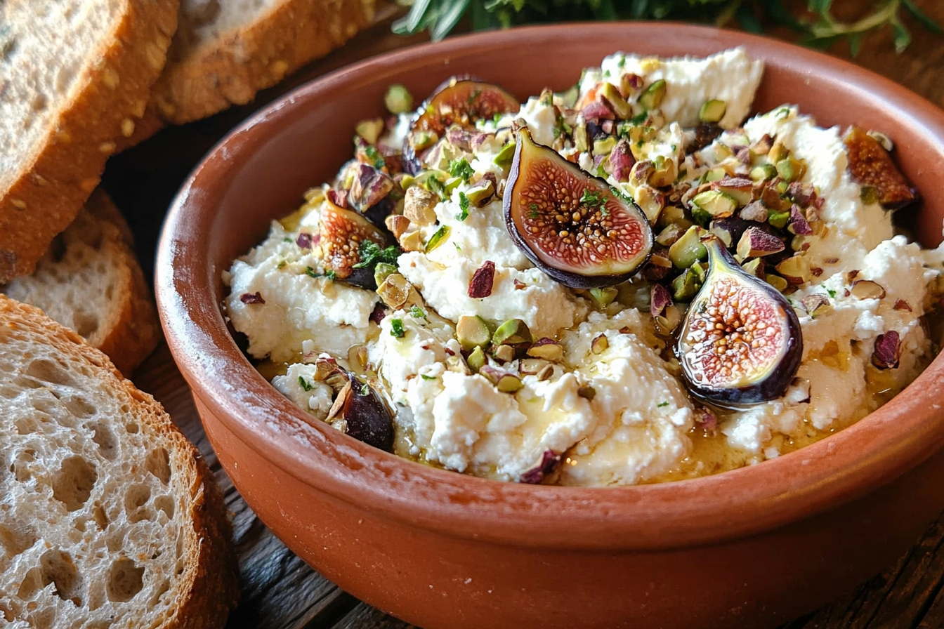 Gebackener Feta mit gerösteten Feigen &amp; Pistazien – einfach &amp; köstlich 🧀🍯