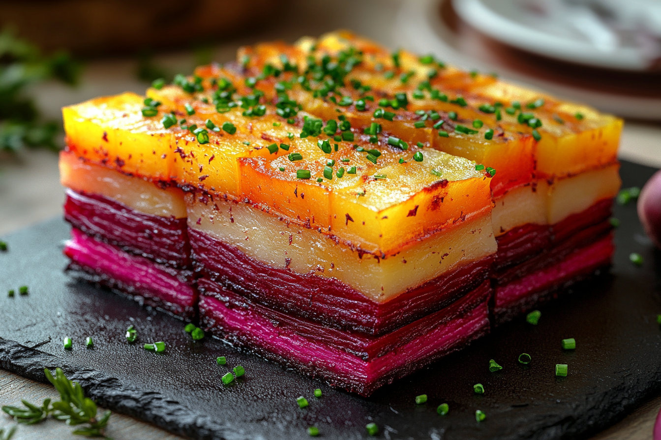 Mille-Feuille aus saisonalem Gemüse – raffinierte Vorspeise für Genießer