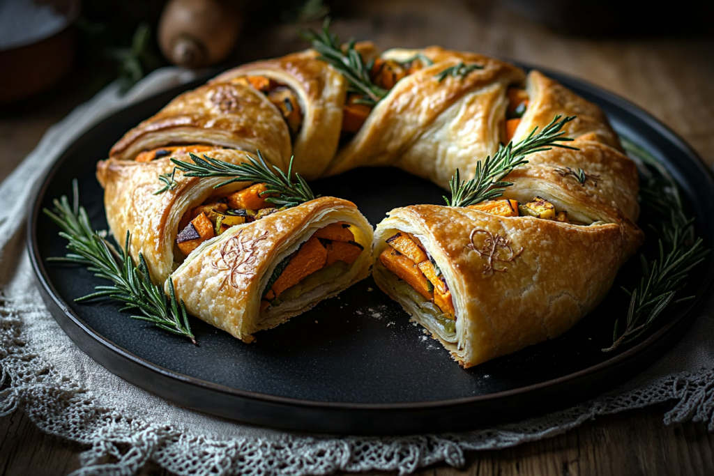 Wurzelgemüse Weihnachtskranz