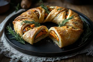 Wurzelgemüse Weihnachtskranz