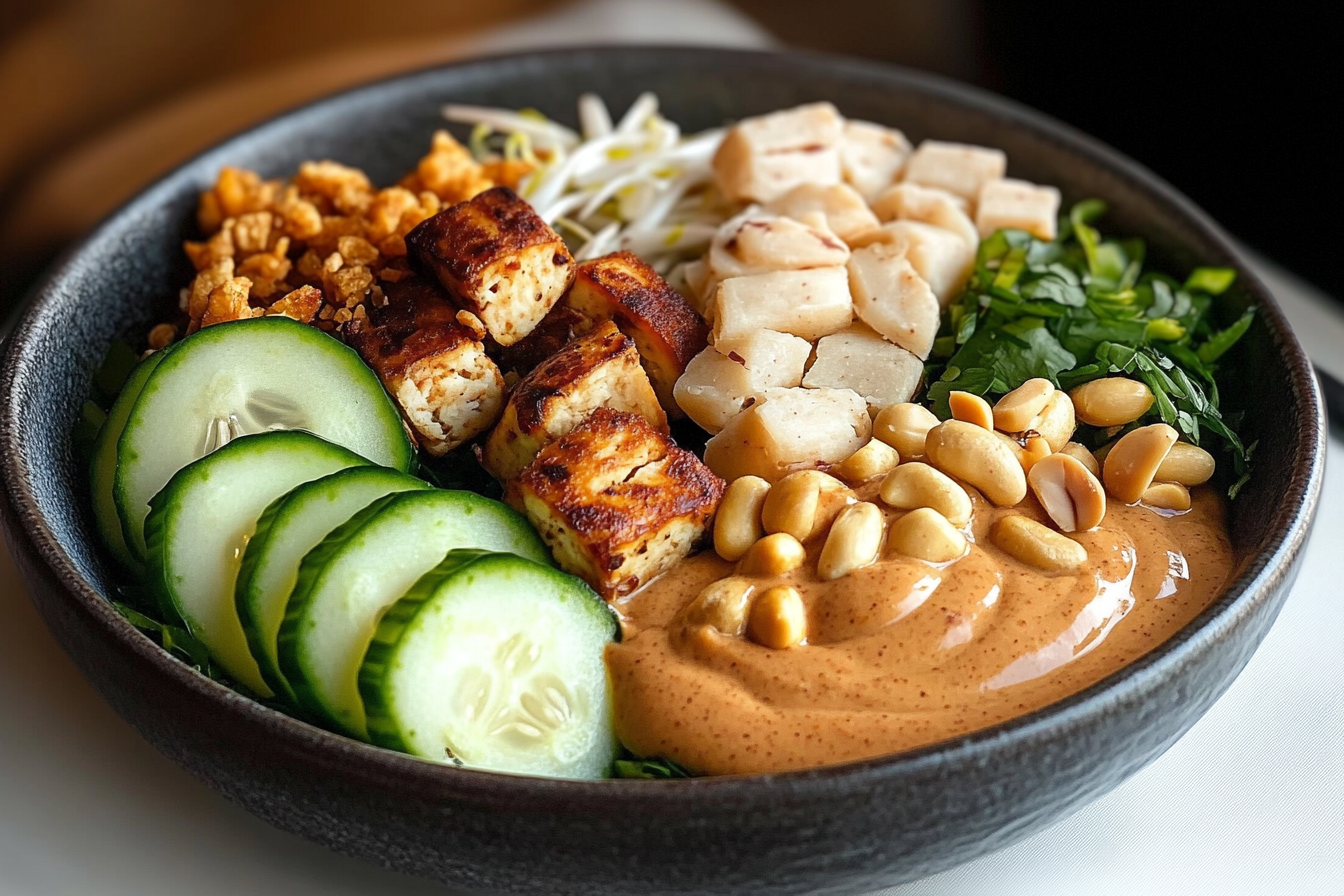 🥗 Gado-Gado Rezept wie auf Bali – Indonesischer Salat mit Erdnusssauce 🌶️