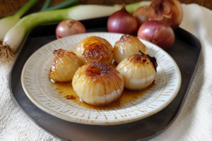 Karamellisierten gefüllte Zwiebel