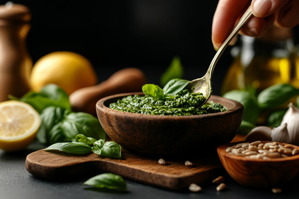 Pesto mit Basilikum