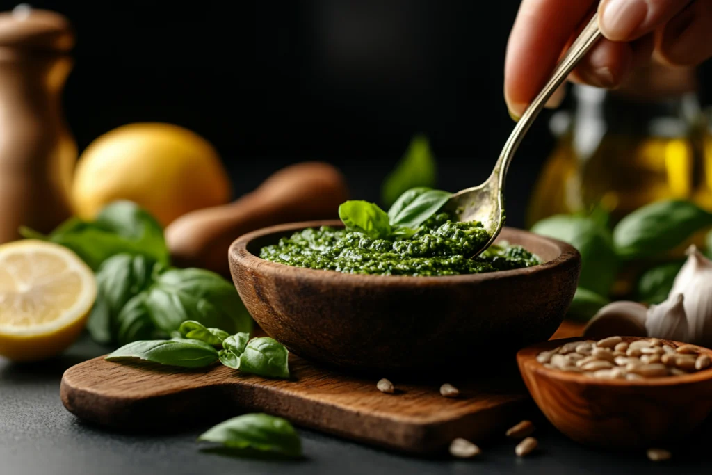 Pesto mit Basilikum