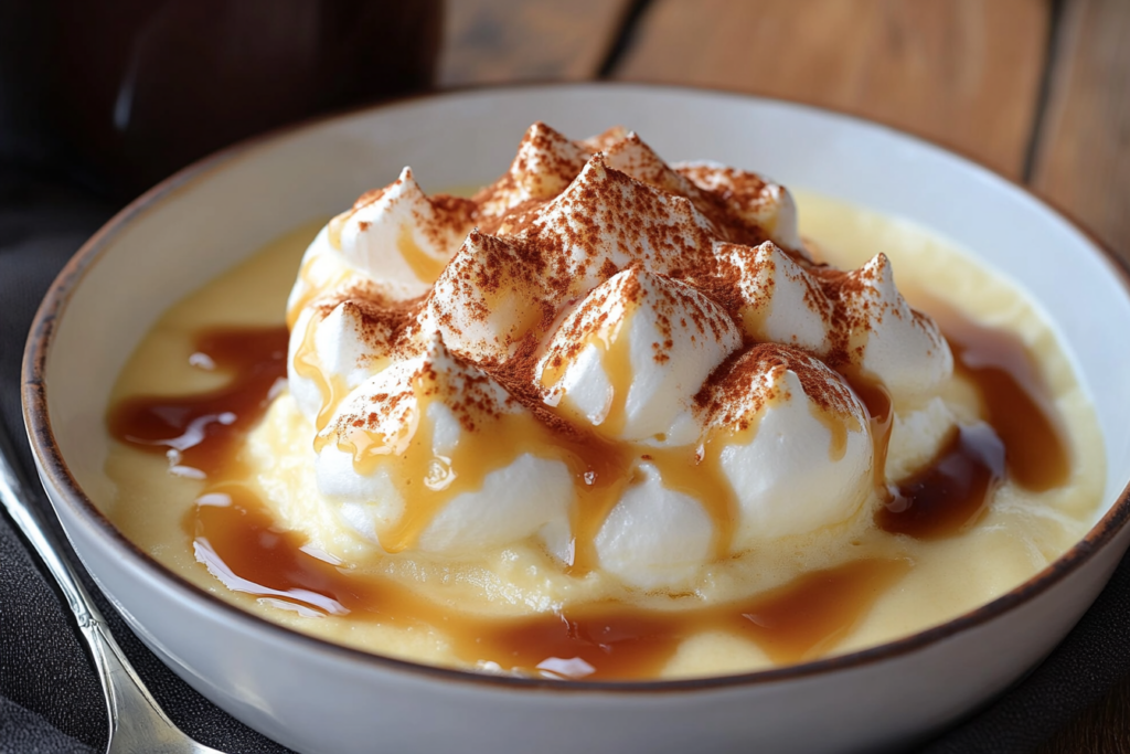 Dessert mit Mandelmilch