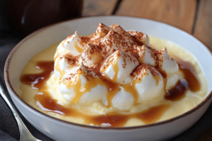 Dessert mit Mandelmilch