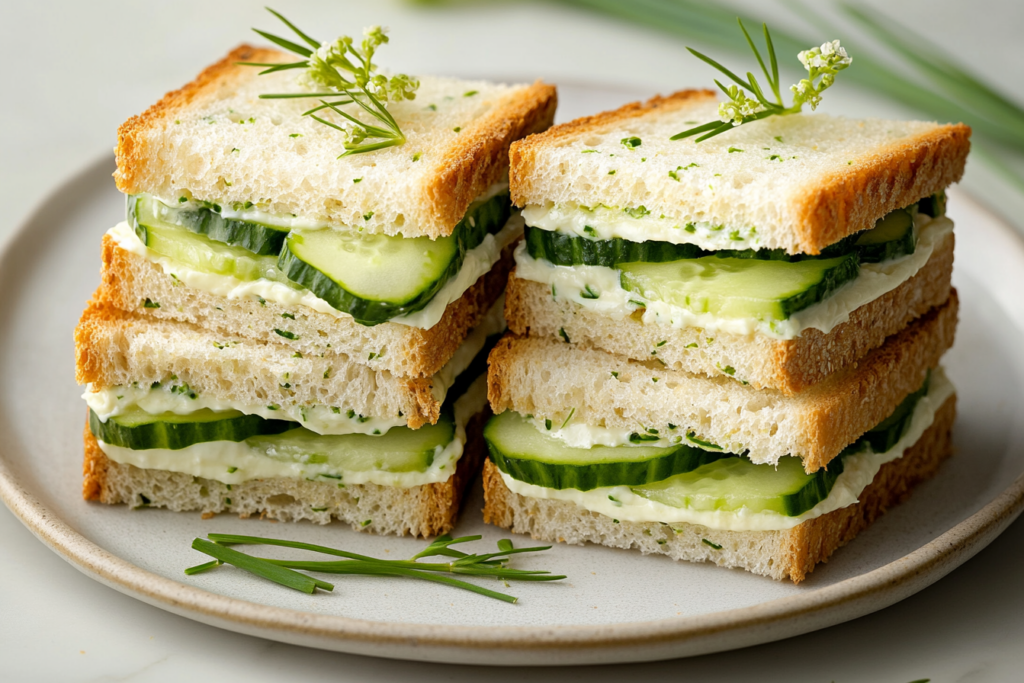 Sandwiches mit Gurken