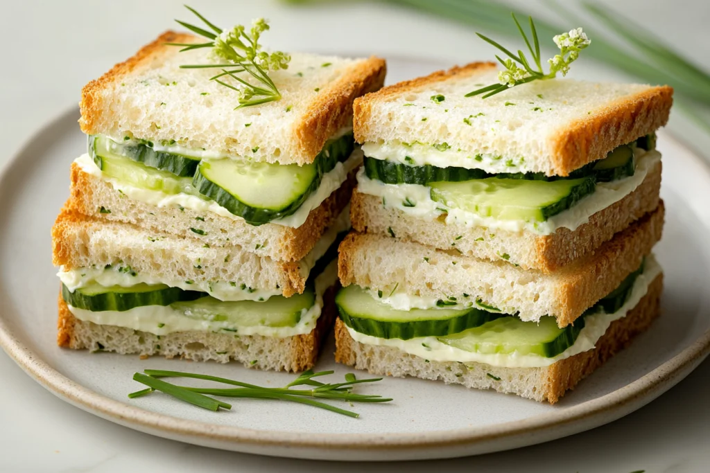 Sandwiches mit Gurken