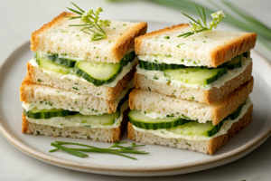 Sandwiches mit Gurken