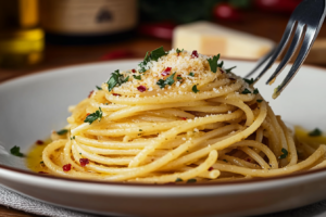 Knoblauchspaghetti