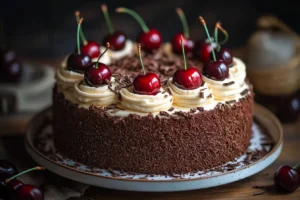 Ein köstlicher veganer Schwarzwaldkuchen