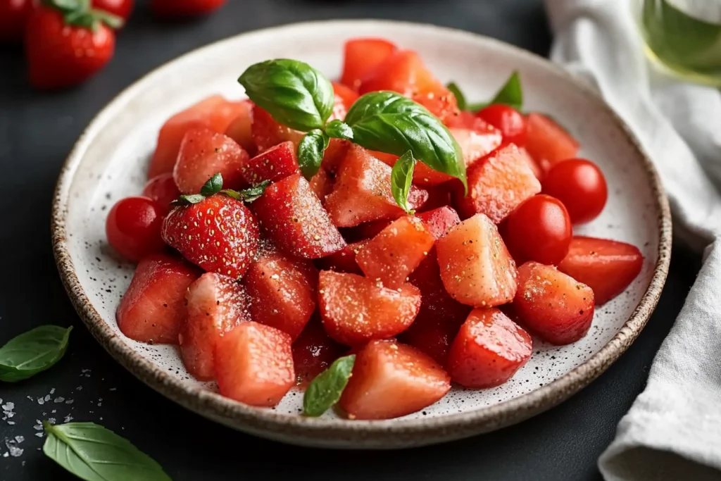 Obstsalat mit Wassermelonen