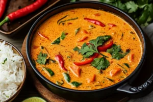 Rotes Thai-Curry mit Gemüse: eine Explosion exotischer Aromen