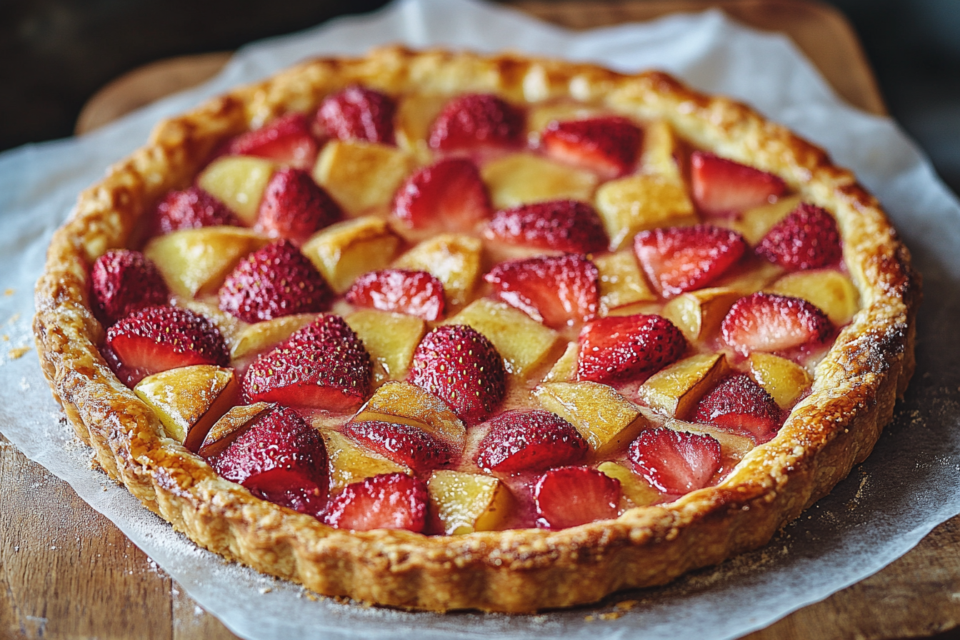 Erdbeer-Rhabarber-Torte