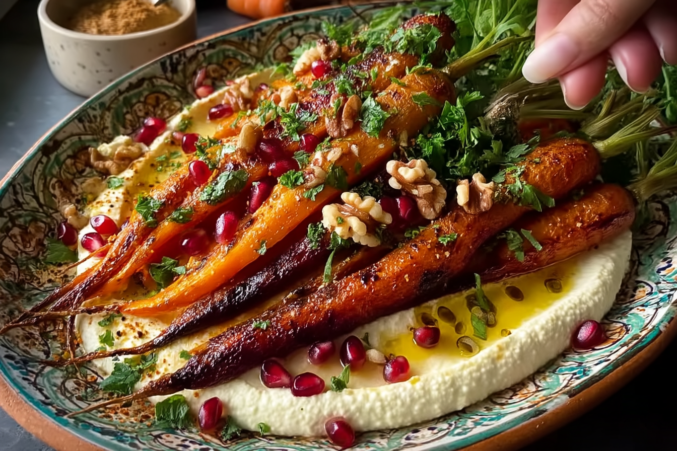 Geröstete Karotten & veganer Ricotta