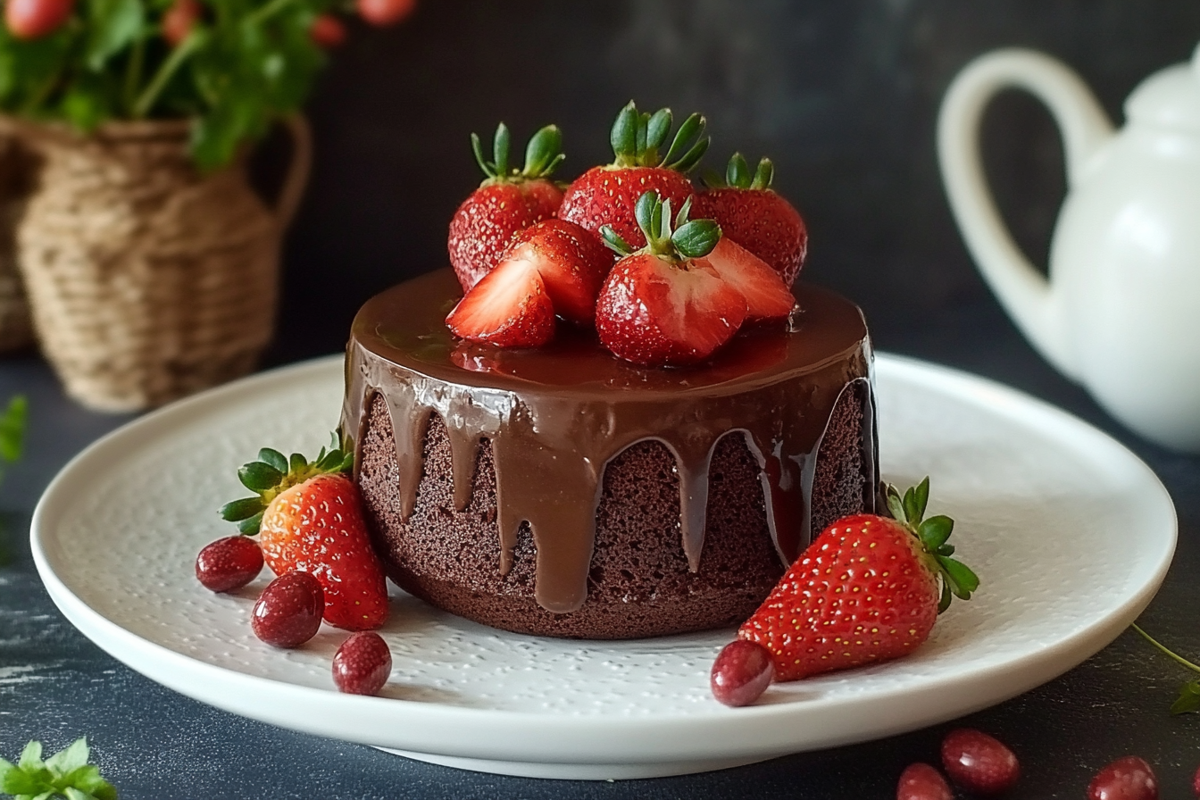 Veganer Oster-Schokoladenfondant