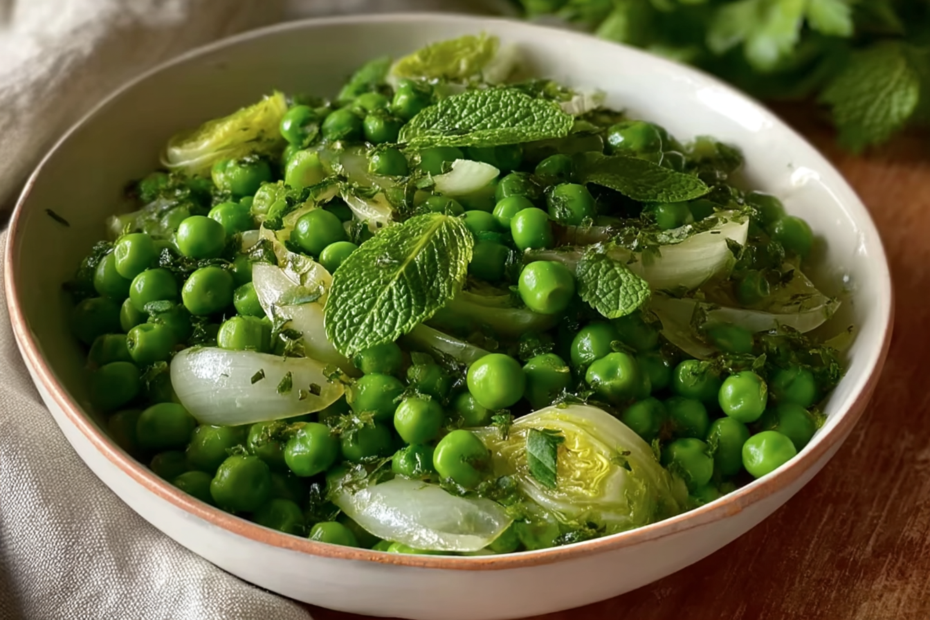 Frische Erbsen nach französischer Art – ein pflanzliches und leckeres Frühlingsrezept 🌱