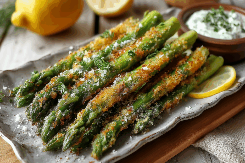 Knuspriger grüner Spargel