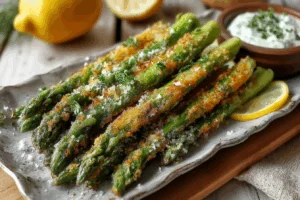 Knuspriger grüner Spargel
