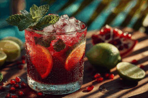 Kräutertee mit Hibiskus, Holunder und Ingwer