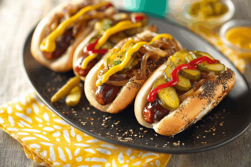 Pflanzliche Hotdogs