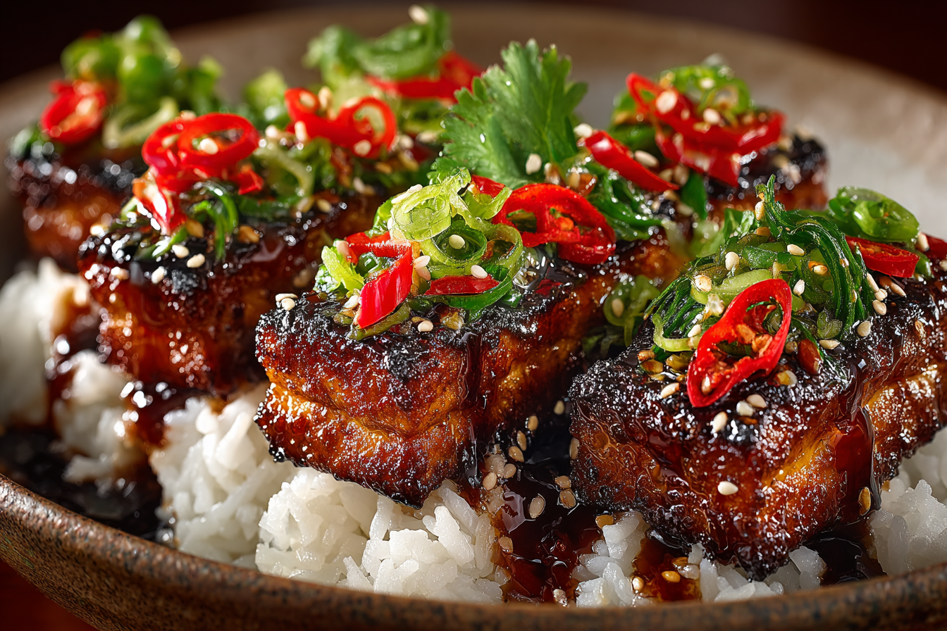Akkordeon-Tofu mit Umami-Sauce
