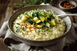 Zucchini-Cashew-Creme-Risotto