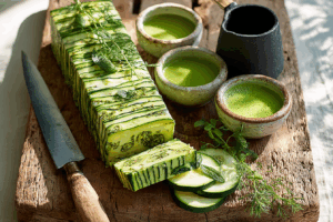 Gepresstes Gemüse mit Zucchini und Eisenkraut