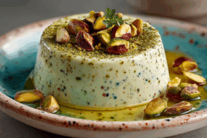 Vegane Pistazien-Panna-Cotta