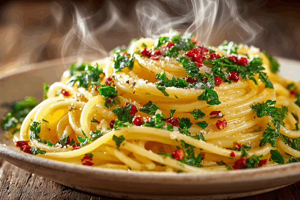 Spaghetti mit Knoblauch