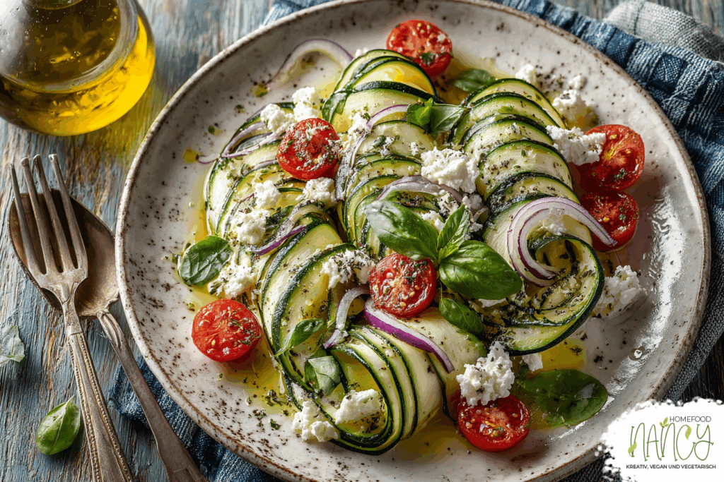 Carpaccio aus Zucchini