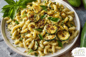 Cremige Zucchini-Basilikum-Zitronen-Makkaroni