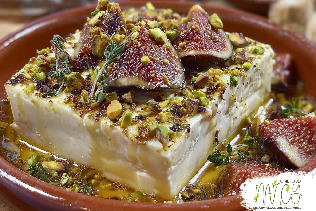 Gebackener Feta mit Feigen &amp; Pistazien – Einfach &amp; Raffiniert