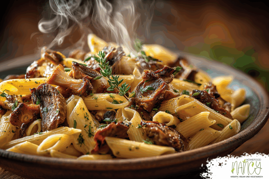 Penne mit frischen Pilzen