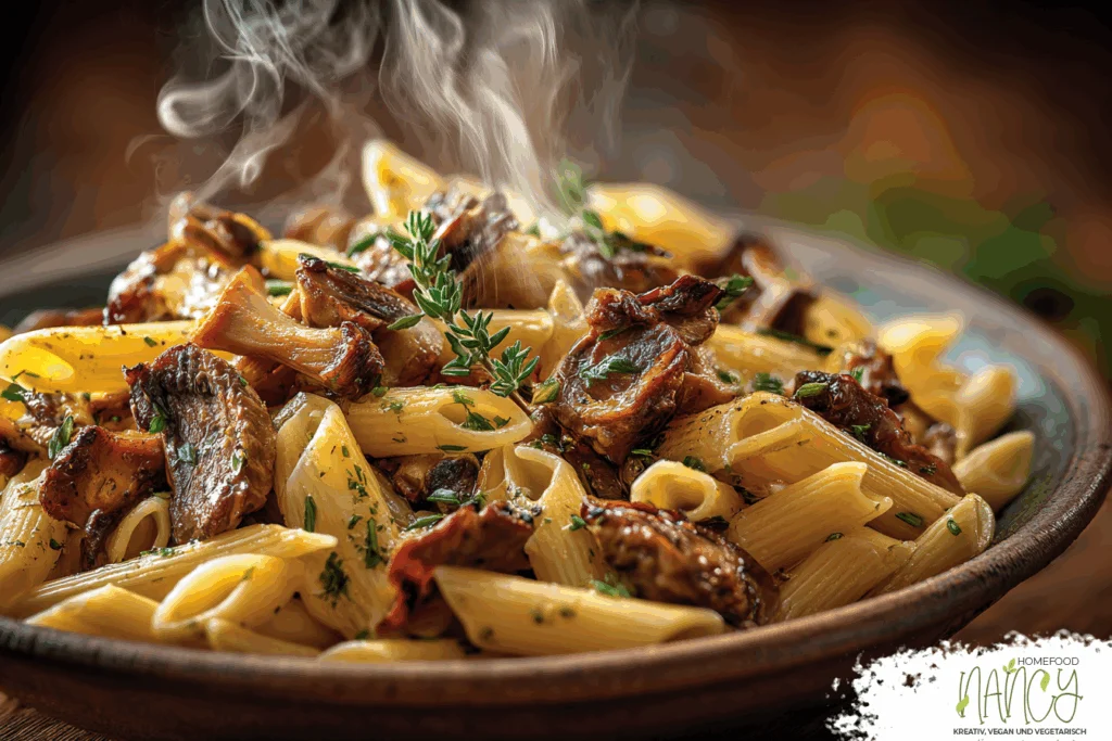 Penne mit frischen Pilzen