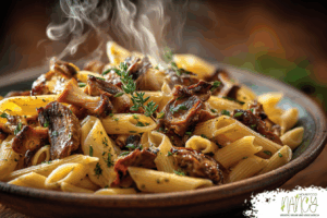 Penne mit frischen Pilzen