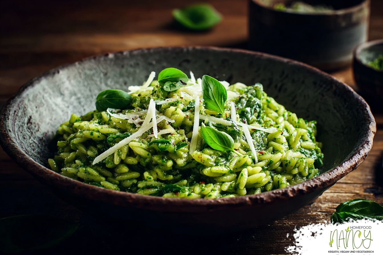 Orzotto mit Spinat
