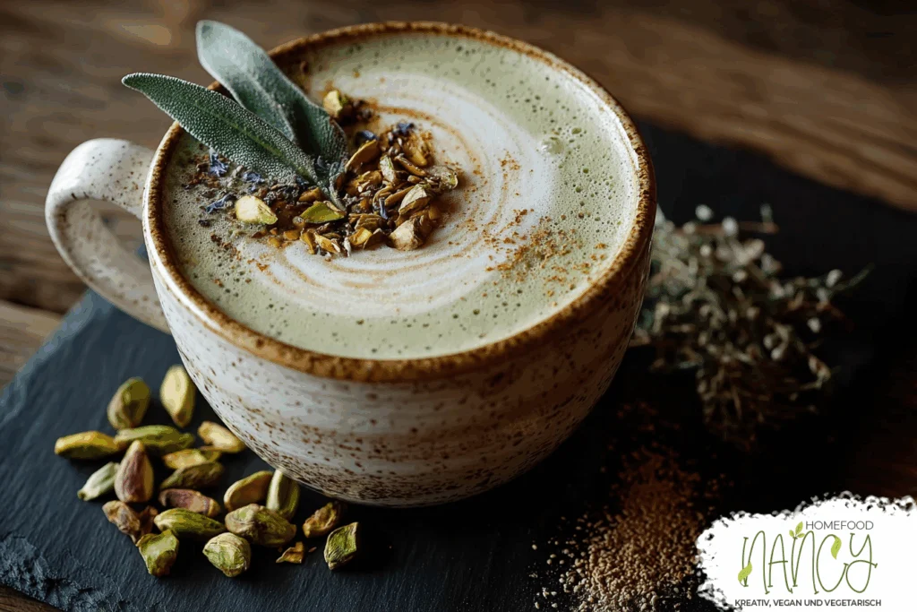 Salbei Pistazien Latte