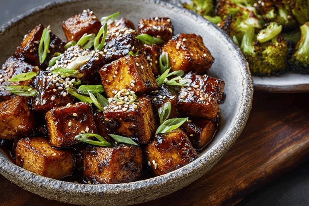 Karamellisierter Tofu pflanzlich
