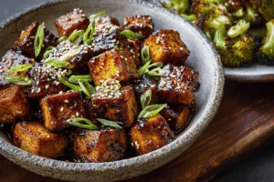 Karamellisierter Tofu pflanzlich