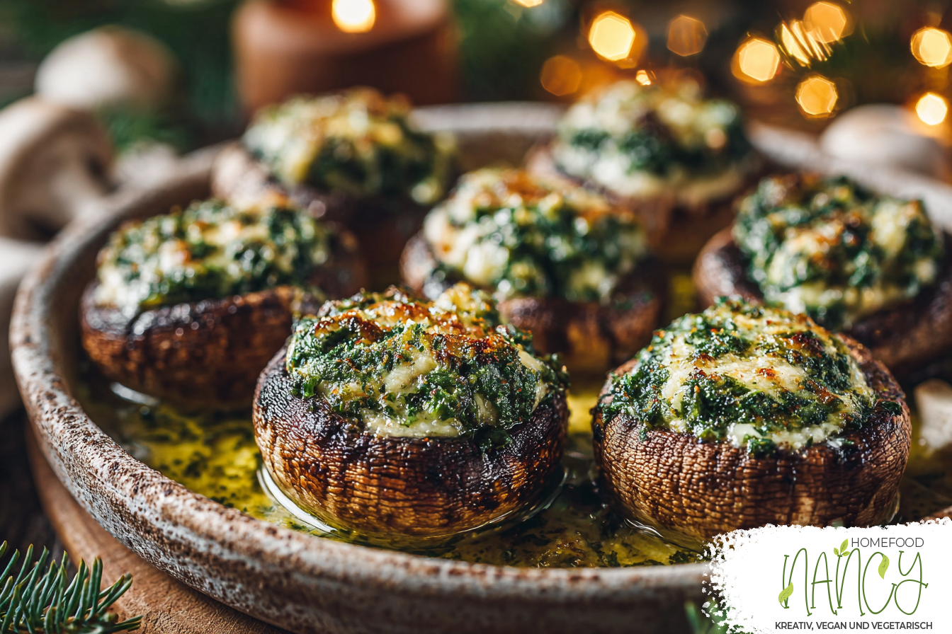 Vegane Champignons Schnecken
