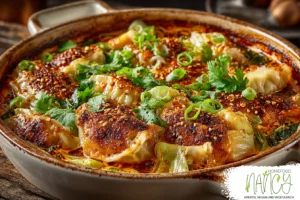 Curry-Gyoza-Gratin aus dem Ofen