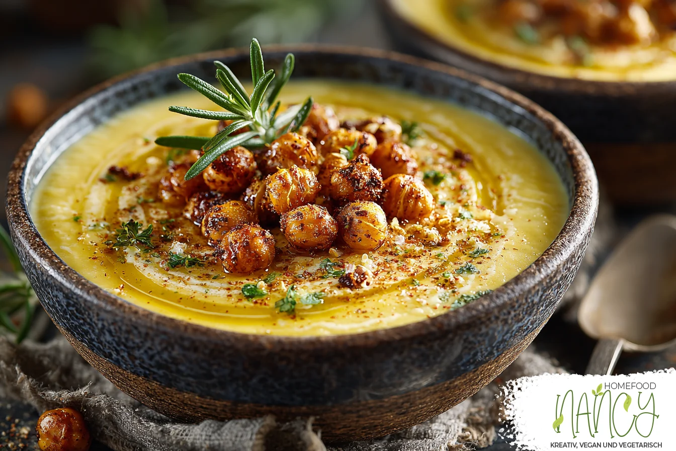 Sonniges Mais-Velouté mit Kokos