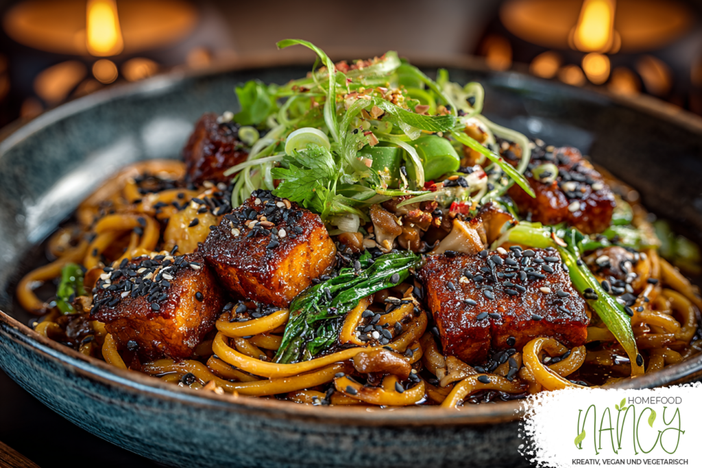 Woknudeln mit Pak Choi