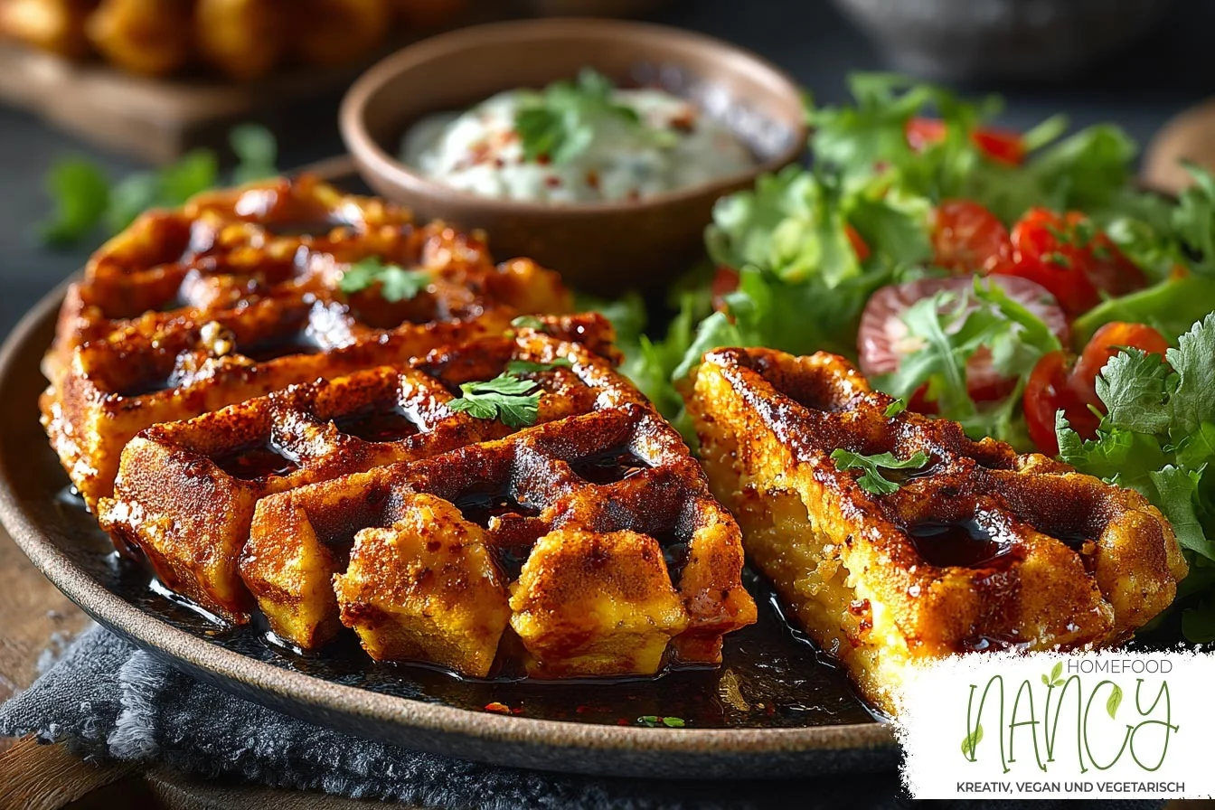 Knusprige Tofu-Waffeln