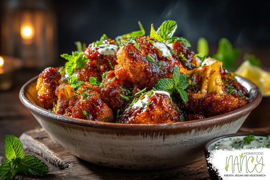 Goldbraune Blumenkohl-Wings