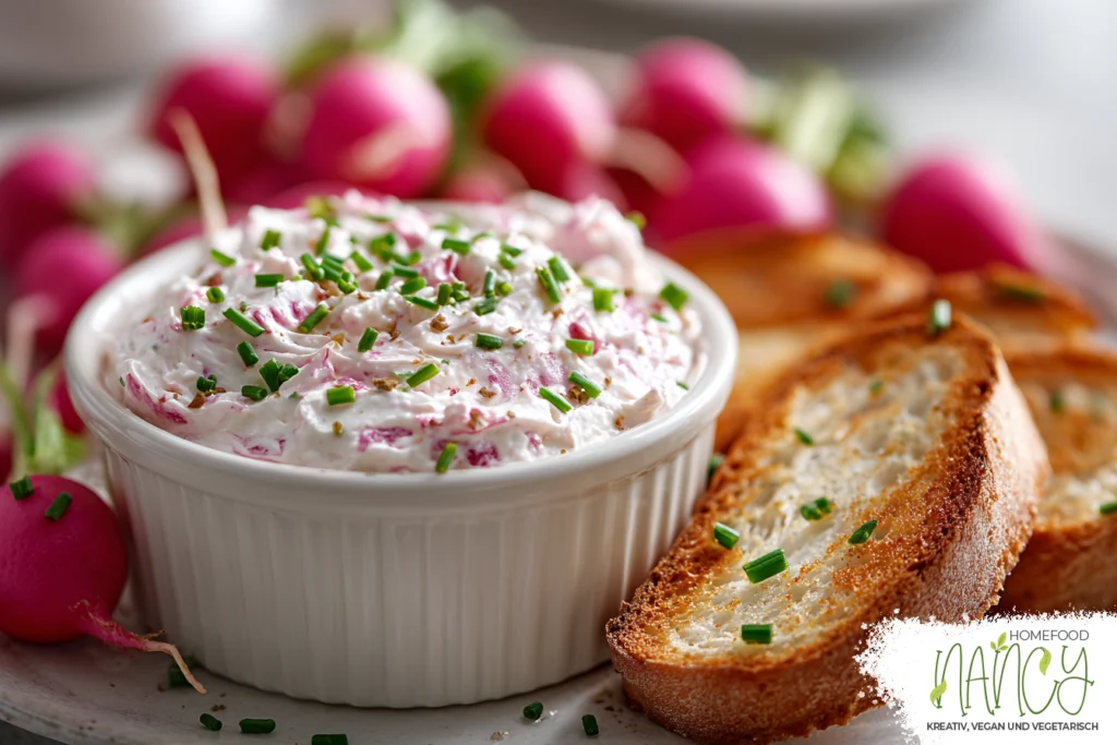 Radieschen-Rillettes cremig auf Brot
