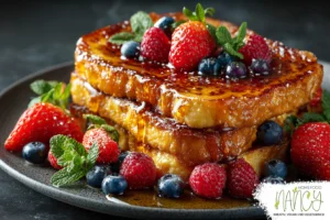 Karamellisierter veganer Pain Perdu