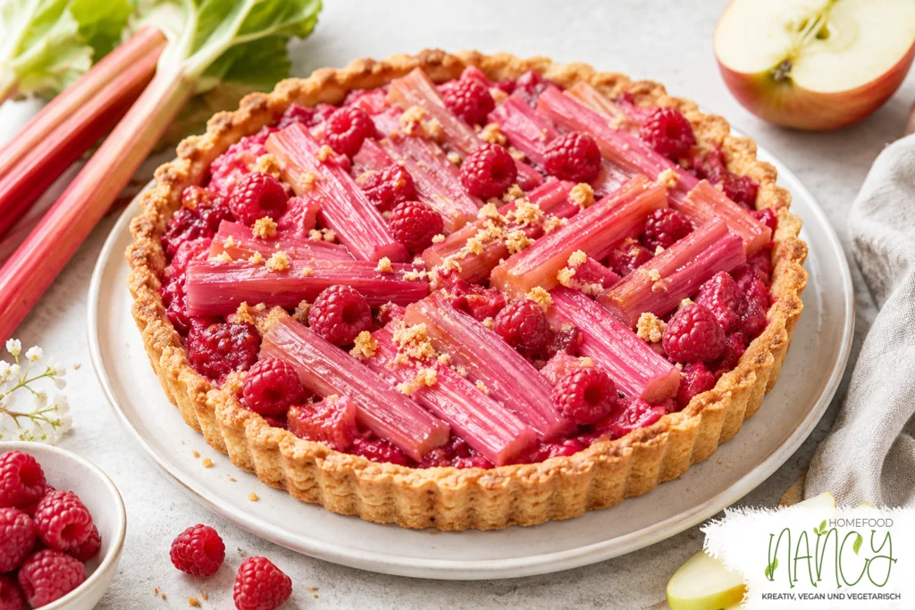 Vegane Rhabarber-Torte