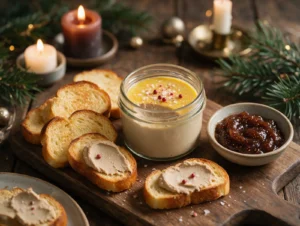 Vegane Foie Gras aus Cashews im Glas mit Brioche und Feigenchutney